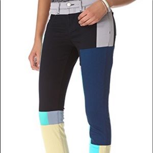 J Brand 619 Super Skinny Slick Colorblock Jeans 29